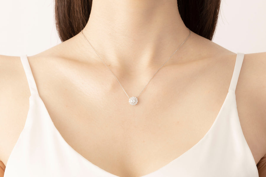 1ct ヘイローペンダント