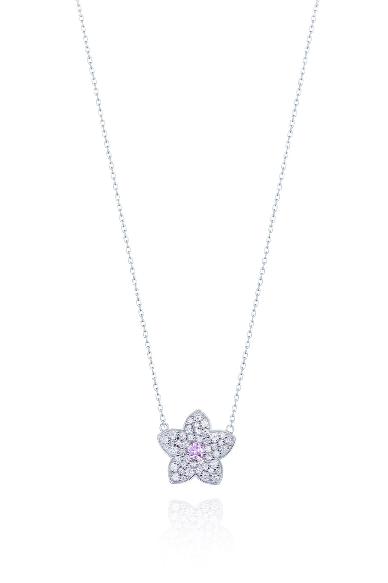 Single flower mini pendant (pink)