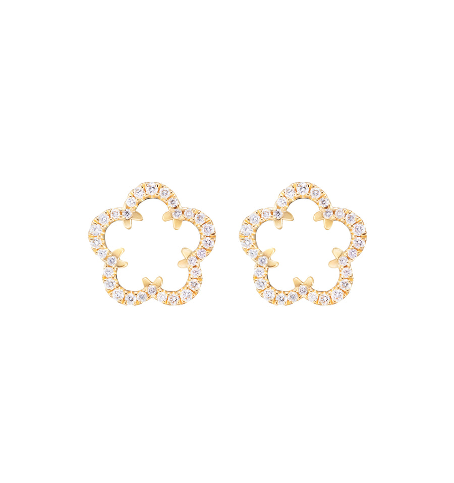 Kikyo crest mini earrings (Kikyo Crest mini pierced earrings K18YG)