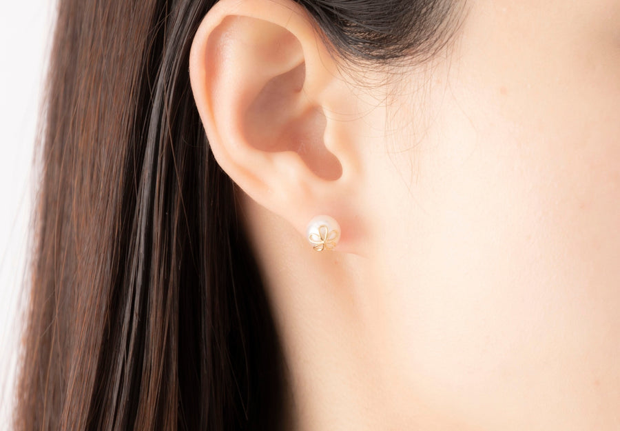 flower pearl earrings